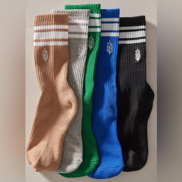 NWT 3 Pairs of Free People Women's FP Movement Logo Stripe Tube Socks. - Picture 3 of 7